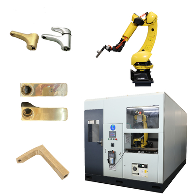 kupować Automatyczny system szlifowania i polerowania robotycznego z konfiguracją wieloczaszkową dla kranów metalowych odlewów części metalowych samochodowych produkcja online