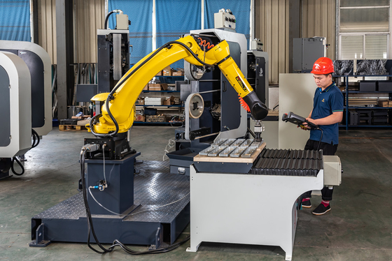 W pełni automatyczny polski system robotów FUNAC Robot Cell Metal Gratowanie Maszyna 380V